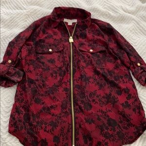 MICHAEL KORS: red blouse